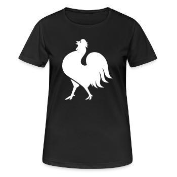 Coq coq - T-shirt respirant Femme - noir - Devant - AI Model Female 172 light (172cm)