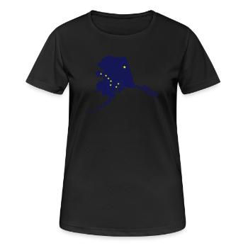 alaska - T-shirt respirant Femme - noir - Devant - AI Model Female 172 light (172cm)