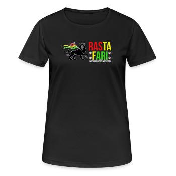 Système sonore souterrain de Rasta Fari - T-shirt respirant Femme - noir - Devant - AI Model Female 172 light (172cm)