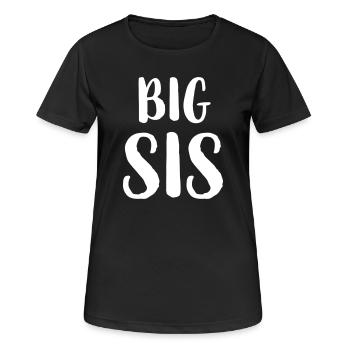 big sis Schwester Geschwister Familie Geschenk - Frauen T-Shirt atmungsaktiv - Schwarz - Vorne - AI Model Female 172 light (172cm)