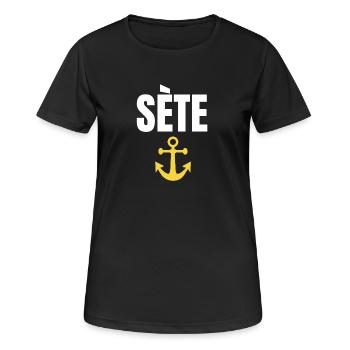 Sète Anker Grafik Sète Souvenir - Frauen T-Shirt atmungsaktiv - Schwarz - Vorne - AI Model Female 172 light (172cm)