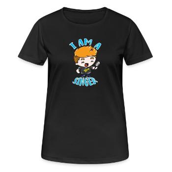 Singer - Women's Breathable T-Shirt - black - Front - AI Model Female 172 light (172cm)