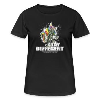 Stay Different - Imperial Unicorn - Frauen T-Shirt atmungsaktiv - Schwarz - Vorne - AI Model Female 172 light (172cm)