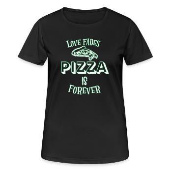 Pizza - Frauen T-Shirt atmungsaktiv - Schwarz - Vorne - AI Model Female 172 light (172cm)