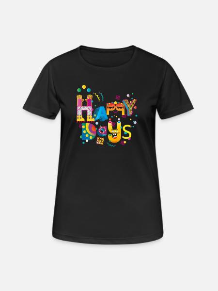 Happy happy days - Women's Breathable T-Shirt - black