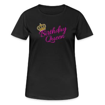 Birthday Queen Partnerlook Statement Cool - T-shirt respirant Femme - noir - Devant - AI Model Female 172 light (172cm)
