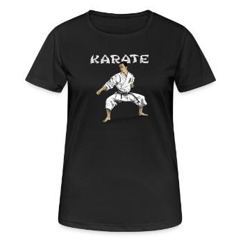 karate - T-shirt respirant Femme - noir - Devant - AI Model Female 172 light (172cm)