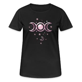 Moon Phases Wicca - Women's Breathable T-Shirt - black - Front - AI Model Female 172 light (172cm)
