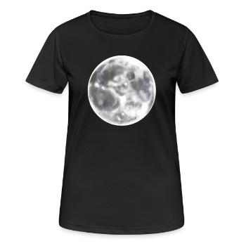 Nuit de pleine lune lune - T-shirt respirant Femme - noir - Devant - AI Model Female 172 light (172cm)