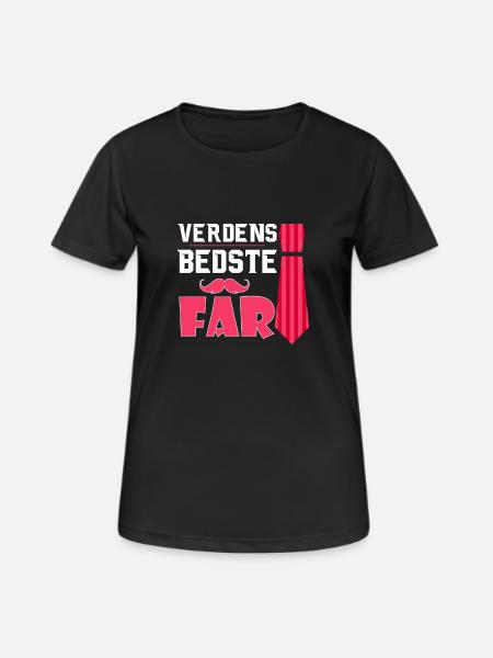 Verdens Bedste Far - Dame T-shirt svedtransporterende - sort