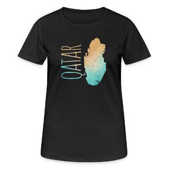Qatar - Women's Breathable T-Shirt - black - Front - AI Model Female 172 light (172cm)