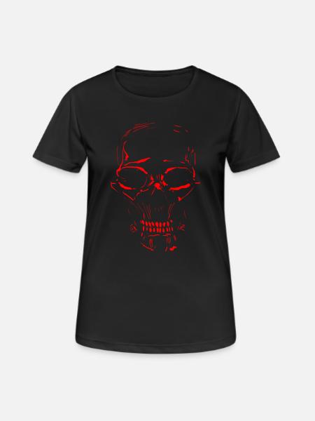 skull - Women's Breathable T-Shirt - black