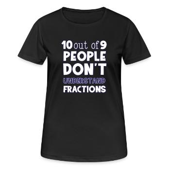 Mathe - Frauen T-Shirt atmungsaktiv - Schwarz - Vorne - AI Model Female 172 light (172cm)