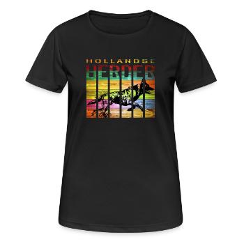Hollandse Herder Kurzhaar - Frauen T-Shirt atmungsaktiv - Schwarz - Vorne - AI Model Female 172 light (172cm)