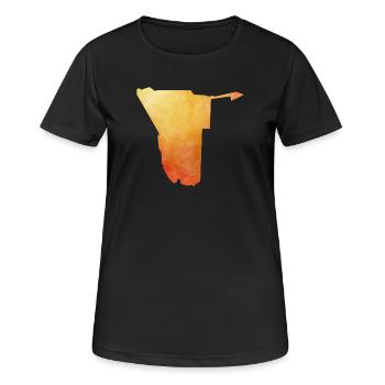 Namibia - Frauen T-Shirt atmungsaktiv - Schwarz - Vorne - AI Model Female 172 light (172cm)
