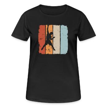 escalade, escalade, escalade, alpinisme, sommet - T-shirt respirant Femme - noir - Devant - AI Model Female 172 light (172cm)