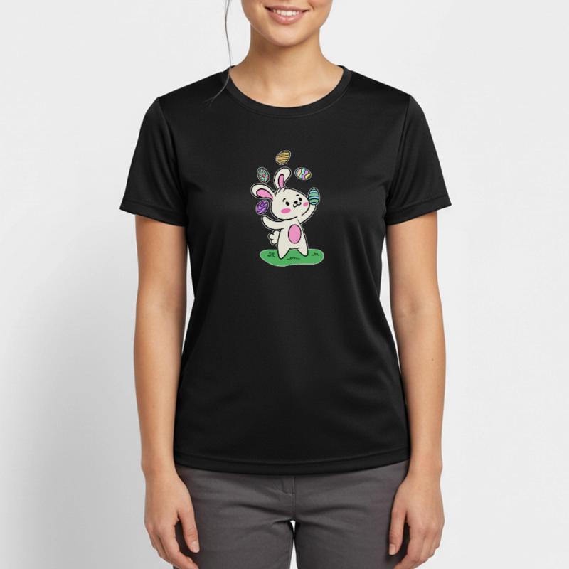 Easter bunny Easter bunny Easter eggs Happy Easter Women's Breathable T-Shirt