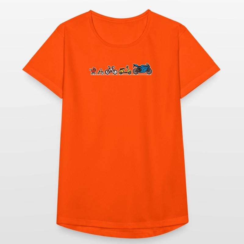 Biker evolution motorcycle development progress Women's Breathable T-Shirt
