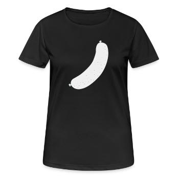 Brat Wurst sausage - Frauen T-Shirt atmungsaktiv - Schwarz - Vorne - AI Model Female 172 light (172cm)