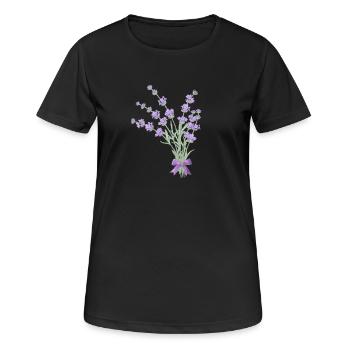 Bouquet of lavender - Women's Breathable T-Shirt - black - Front - AI Model Female 172 light (172cm)