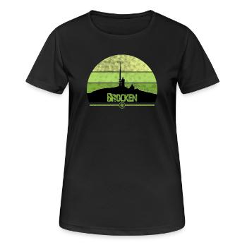 Harz Style - Brocken - Wir lieben den Harz - Frauen T-Shirt atmungsaktiv - Schwarz - Vorne - AI Model Female 172 light (172cm)