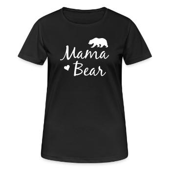 Mama Bear - Mama Bear - Women's Breathable T-Shirt - black - Front - AI Model Female 172 light (172cm)
