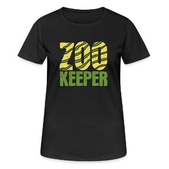 Tierpfleger - Frauen T-Shirt atmungsaktiv - Schwarz - Vorne - AI Model Female 172 light (172cm)