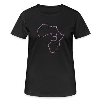 Neon Africa Silhouette Rhino Africa Africa Africa - Women's Breathable T-Shirt - black - Front - AI Model Female 172 light (172cm)