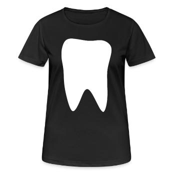 Dent Dents, Dents, Dentiste - T-shirt respirant Femme - noir - Devant - AI Model Female 172 light (172cm)