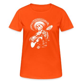 MARIACHI MEXICAIN - T-shirt respirant Femme - orange néon - Devant - AI Model Female 172 dark (172cm)
