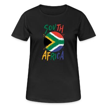 Afrique du Sud - T-shirt respirant Femme - noir - Devant - AI Model Female 172 light (172cm)