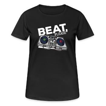 Beatbox Turntable MC DJ Deejay Scratchen Hip Hop - Frauen T-Shirt atmungsaktiv - Schwarz - Vorne - AI Model Female 172 light (172cm)