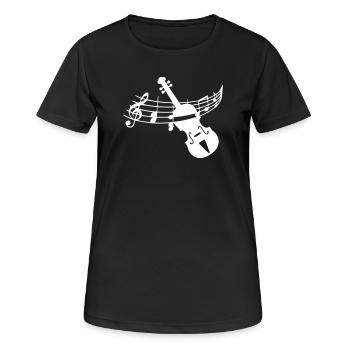 Violin violin - Women's Breathable T-Shirt - black - Front - AI Model Female 172 light (172cm)