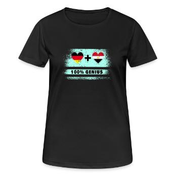 Allemagne et Egypte 100% génial / cadeau - T-shirt respirant Femme - noir - Devant - AI Model Female 172 light (172cm)