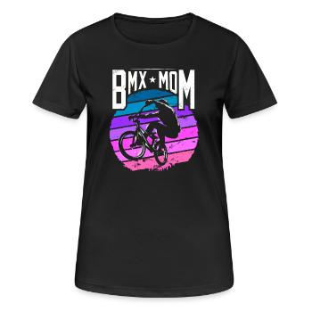BMX Mom | Mère BMX | Maman BMX | Maman BMX - T-shirt respirant Femme - noir - Devant - AI Model Female 172 light (172cm)