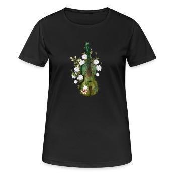 Wonderful violin - Women's Breathable T-Shirt - black - Front - AI Model Female 172 light (172cm)