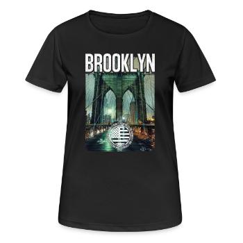 Brooklyn Birdge - T-shirt respirant Femme - noir - Devant - AI Model Female 172 light (172cm)