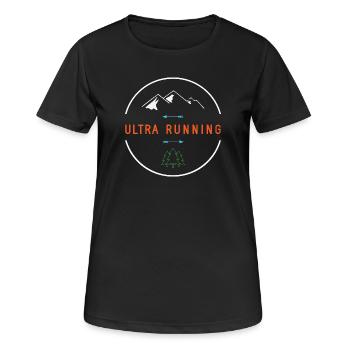 Ultra course - T-shirt respirant Femme - noir - Devant - AI Model Female 172 light (172cm)