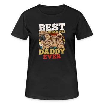 Shar Pei - Frauen T-Shirt atmungsaktiv - Schwarz - Vorne - AI Model Female 172 light (172cm)