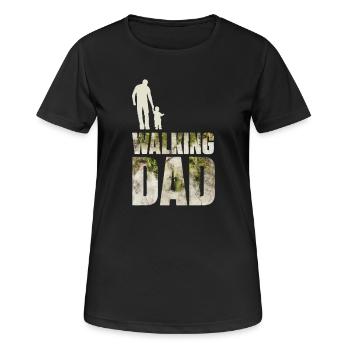 The walking dad  - T-shirt respirant Femme - noir - Devant - AI Model Female 172 light (172cm)
