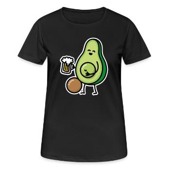 Cadeau drôle de buveur de bière drôle de ventre de bière d'avocat - T-shirt respirant Femme - noir - Devant - AI Model Female 172 light (172cm)