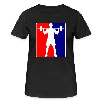 Bodybuilder Fitness Logo - T-shirt respirant Femme - noir - Devant - AI Model Female 172 light (172cm)