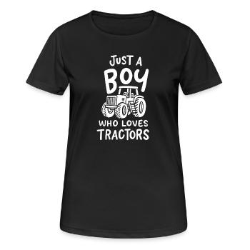 Traktoren Traktor - Frauen T-Shirt atmungsaktiv - Schwarz - Vorne - AI Model Female 172 light (172cm)