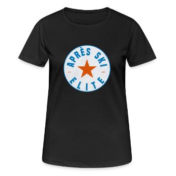 Ski après ski elite - Women's Breathable T-Shirt - black - Front - AI Model Female 172 light (172cm)