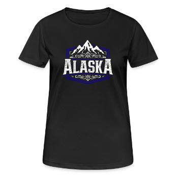 Alaska | Alaska typography - Women's Breathable T-Shirt - black - Front - AI Model Female 172 light (172cm)
