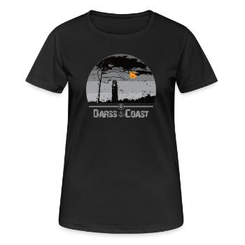 Darss Coast - Halbinsel Darss - Frauen T-Shirt atmungsaktiv - Schwarz - Vorne - AI Model Female 172 light (172cm)