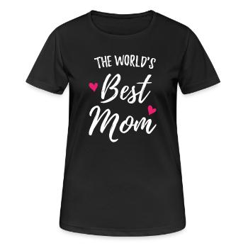 Die beste Mutter der Welt - Frauen T-Shirt atmungsaktiv - Schwarz - Vorne - AI Model Female 172 light (172cm)
