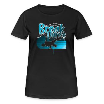 Breakdance - T-shirt respirant Femme - noir - Devant - AI Model Female 172 light (172cm)