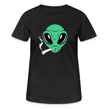 Fumeur étranger - T-shirt respirant Femme - noir - Devant - AI Model Female 172 light (172cm)