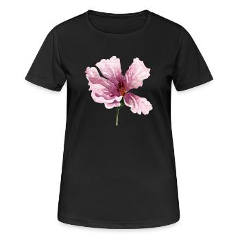 blume - Frauen T-Shirt atmungsaktiv - Schwarz - Vorne - AI Model Female 172 light (172cm)